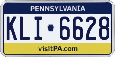 PA license plate KLI6628