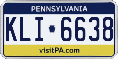 PA license plate KLI6638