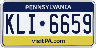 PA license plate KLI6659