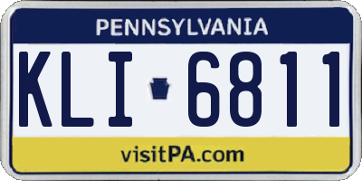 PA license plate KLI6811