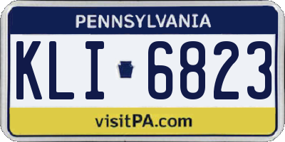 PA license plate KLI6823