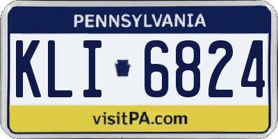PA license plate KLI6824