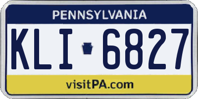 PA license plate KLI6827
