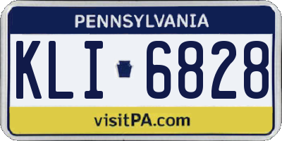 PA license plate KLI6828