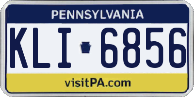PA license plate KLI6856