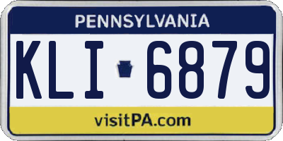 PA license plate KLI6879