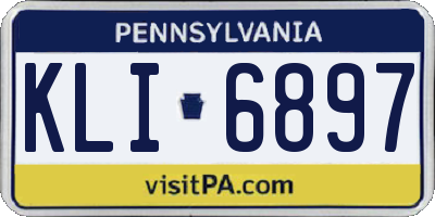 PA license plate KLI6897