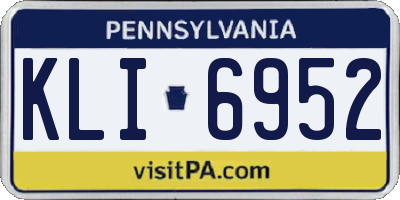 PA license plate KLI6952