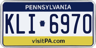 PA license plate KLI6970