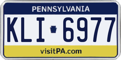 PA license plate KLI6977