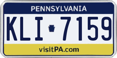 PA license plate KLI7159