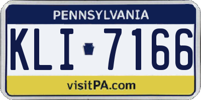 PA license plate KLI7166