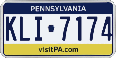 PA license plate KLI7174