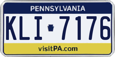PA license plate KLI7176