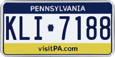 PA license plate KLI7188