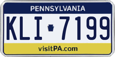 PA license plate KLI7199