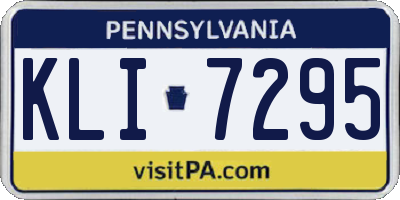 PA license plate KLI7295