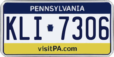 PA license plate KLI7306