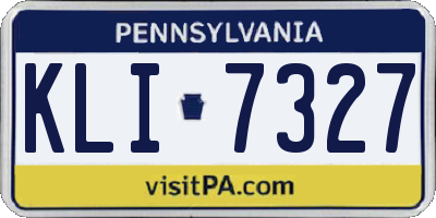 PA license plate KLI7327