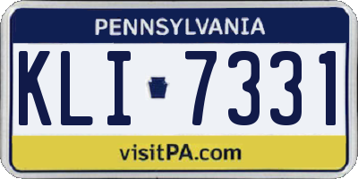 PA license plate KLI7331