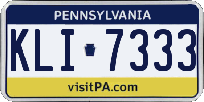 PA license plate KLI7333