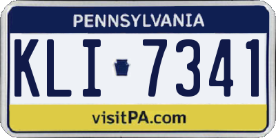 PA license plate KLI7341