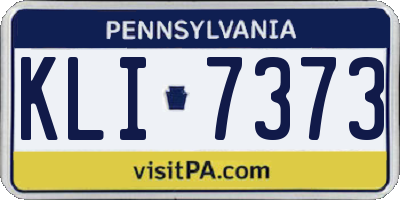 PA license plate KLI7373