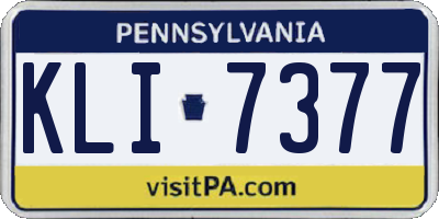 PA license plate KLI7377