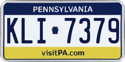 PA license plate KLI7379