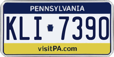 PA license plate KLI7390