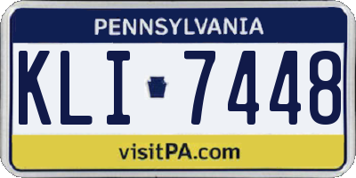 PA license plate KLI7448