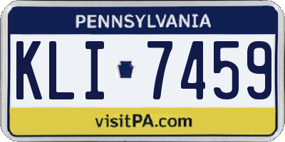 PA license plate KLI7459