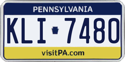 PA license plate KLI7480