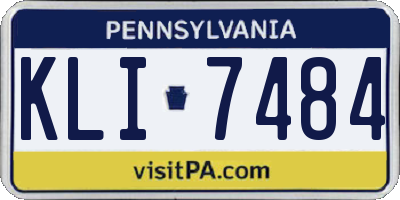PA license plate KLI7484