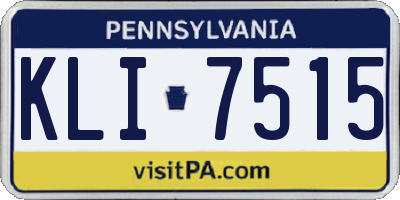 PA license plate KLI7515