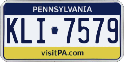 PA license plate KLI7579