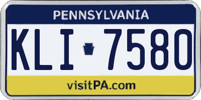 PA license plate KLI7580