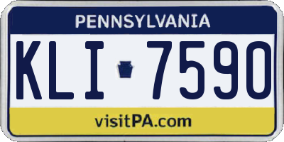 PA license plate KLI7590