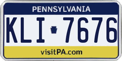 PA license plate KLI7676
