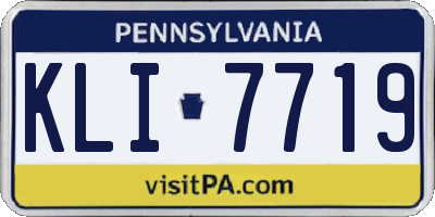 PA license plate KLI7719
