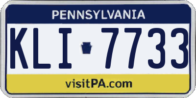 PA license plate KLI7733