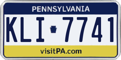 PA license plate KLI7741