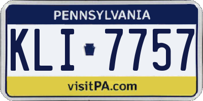 PA license plate KLI7757