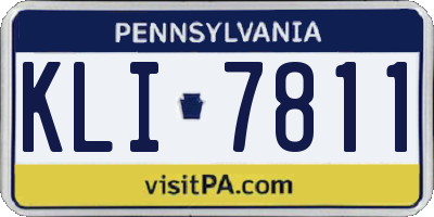 PA license plate KLI7811