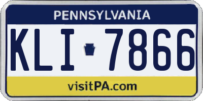 PA license plate KLI7866