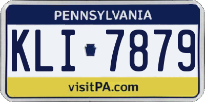 PA license plate KLI7879