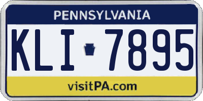 PA license plate KLI7895