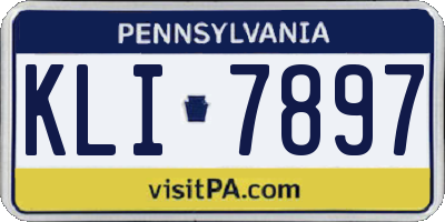 PA license plate KLI7897