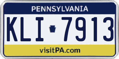 PA license plate KLI7913