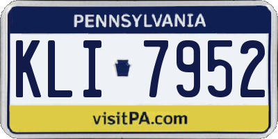 PA license plate KLI7952